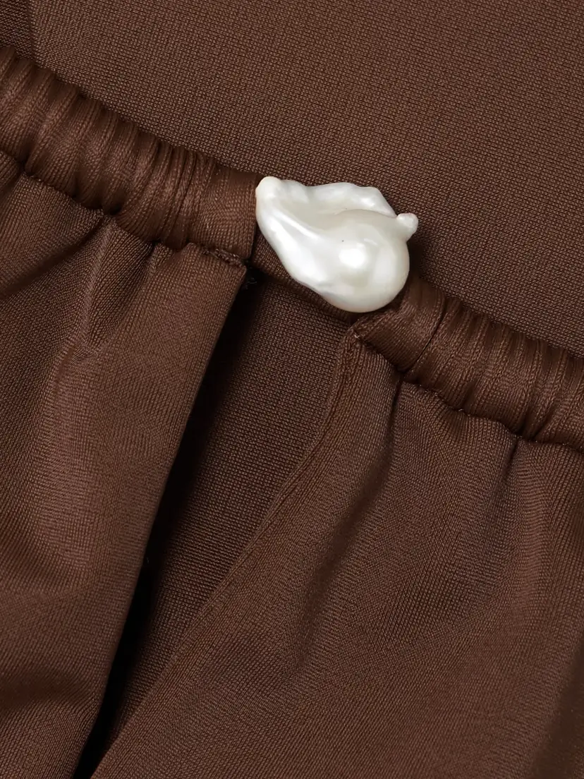 SARA CRISTINA Bahia Pearl-embellished Stretch-econyl® Halterneck Bikini | Thumbnail 4 SARA CRISTINA Bahia Pearl-embellished Stretch-econyl® Halterneck Bikini | Thumbnail 4