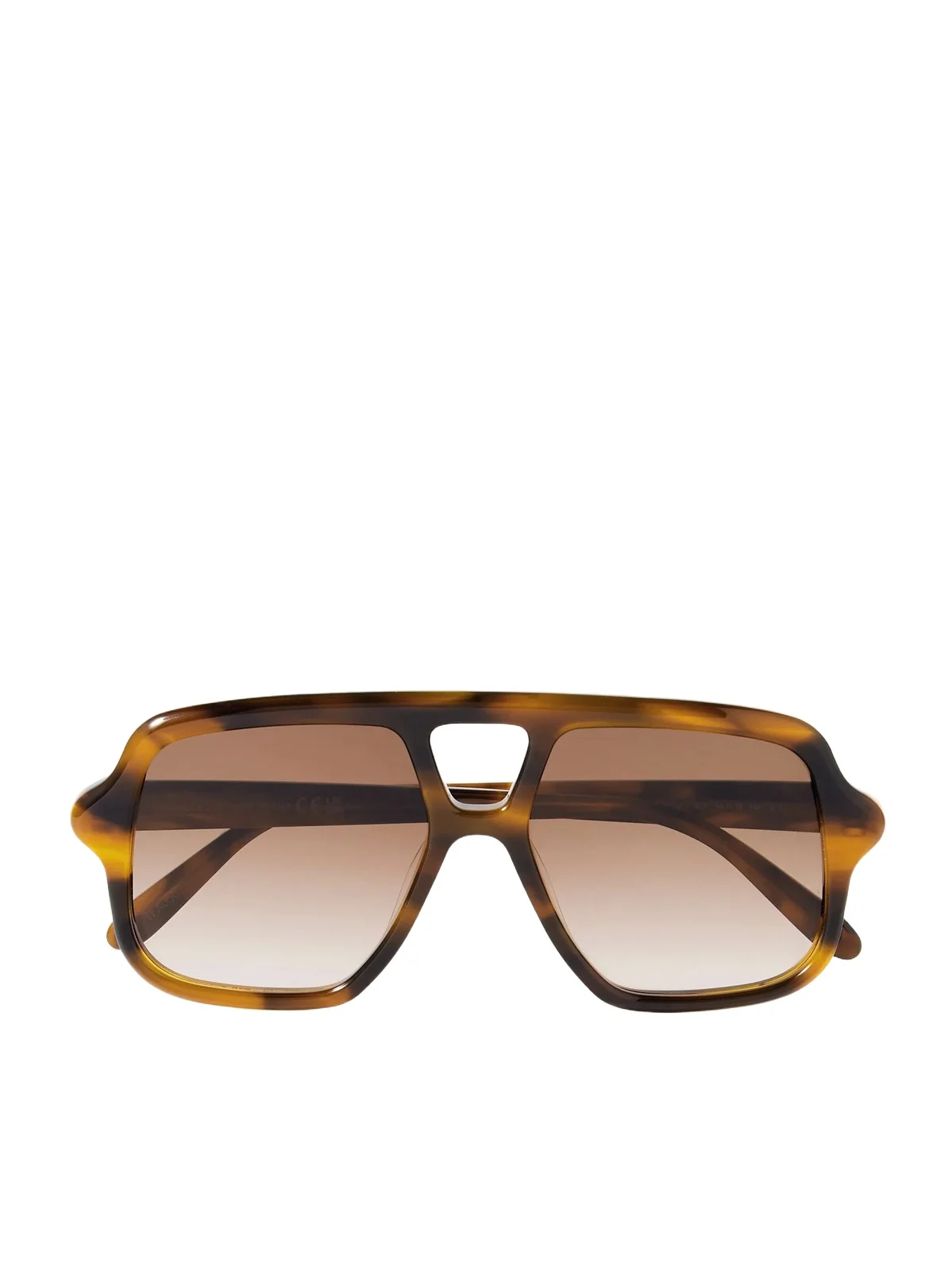 Aviator-style Tortoiseshell Acetate Sunglasses