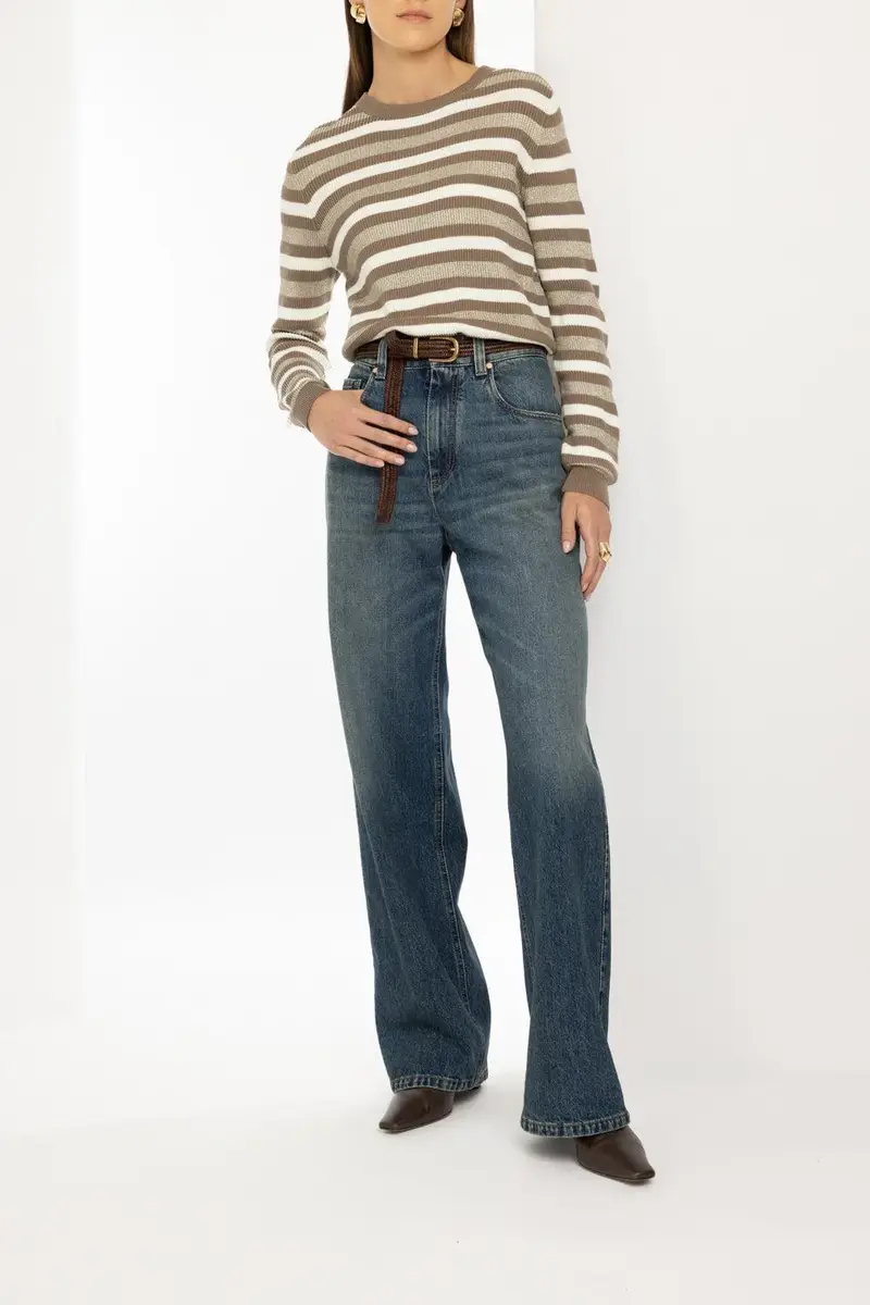 Brunello Cucinelli Marina Stripe Crewneck | Thumbnail 2