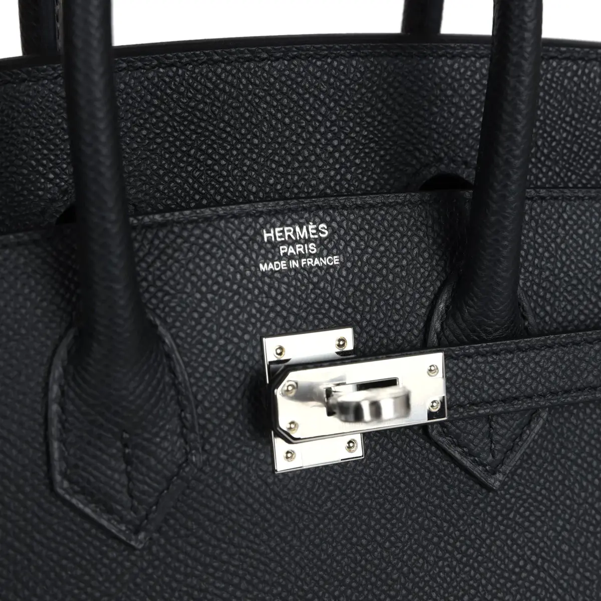 HERMÈS Hermes Birkin Sellier 25 Black Epsom Palladium Hardware | Thumbnail 7