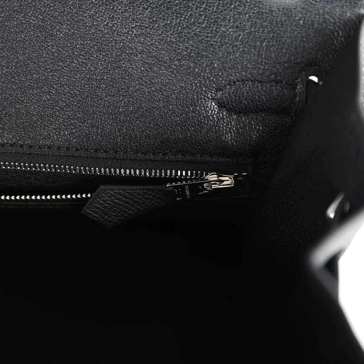 HERMÈS Hermes Birkin Sellier 25 Black Epsom Palladium Hardware | Thumbnail 9