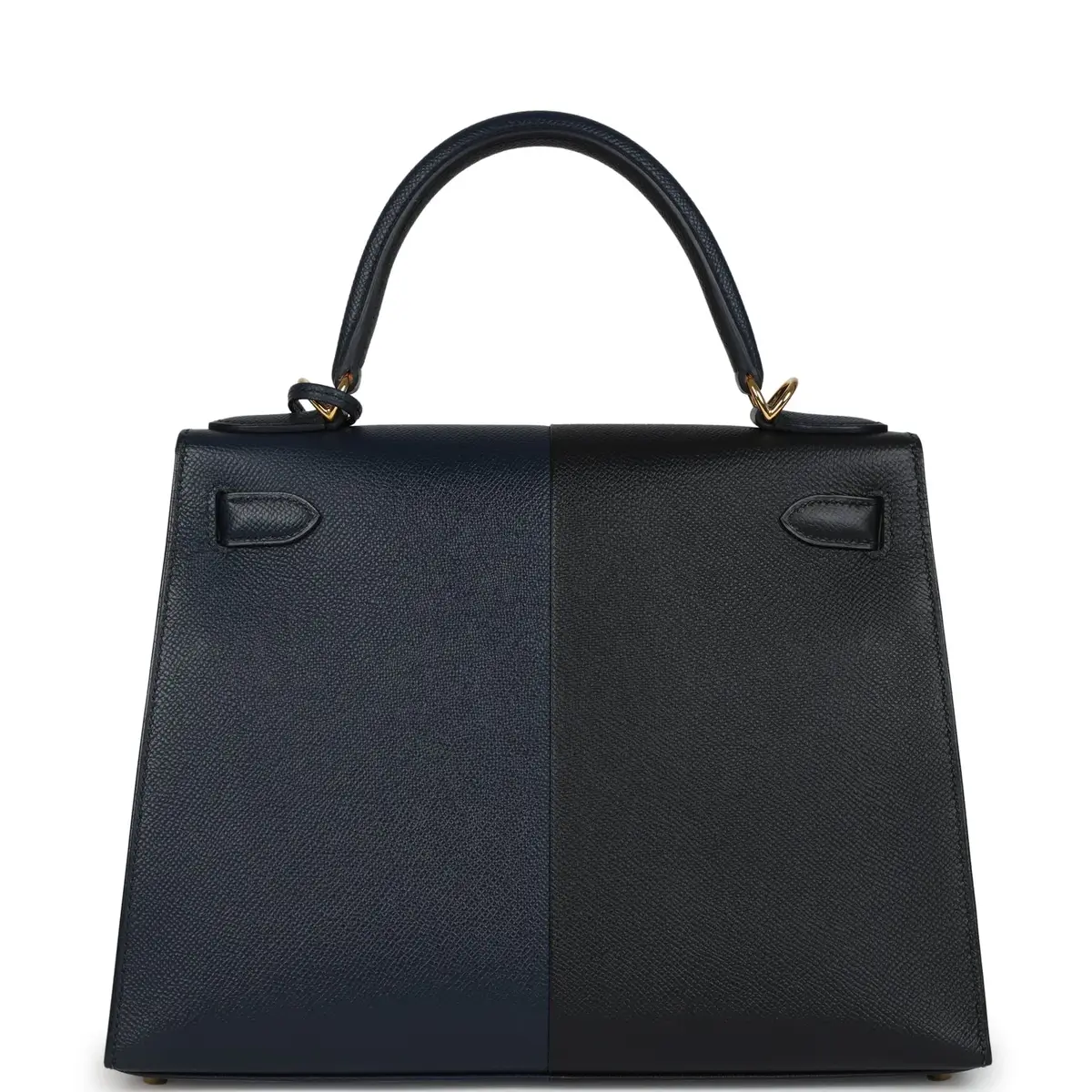 HERMÈS Pre-owned Hermes Kelly Sellier 28 Casaque Bleu Indigo, Black, Bleu Frida Epsom Palladium Hardware | Thumbnail 5 HERMÈS Pre-owned Hermes Kelly Sellier 28 Casaque Bleu Indigo, Black, Bleu Frida Epsom Palladium Hardware | Thumbnail 5