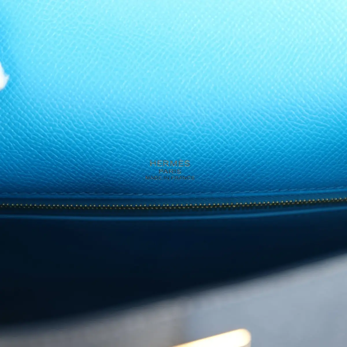 HERMÈS Pre-owned Hermes Kelly Sellier 28 Casaque Bleu Indigo, Black, Bleu Frida Epsom Palladium Hardware | Thumbnail 7 HERMÈS Pre-owned Hermes Kelly Sellier 28 Casaque Bleu Indigo, Black, Bleu Frida Epsom Palladium Hardware | Thumbnail 7