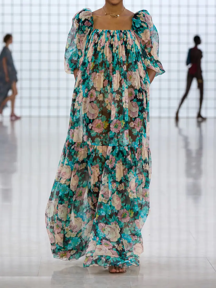 Chloé Gathered Floral-print Silk-muslin Maxi Dress | Thumbnail 4