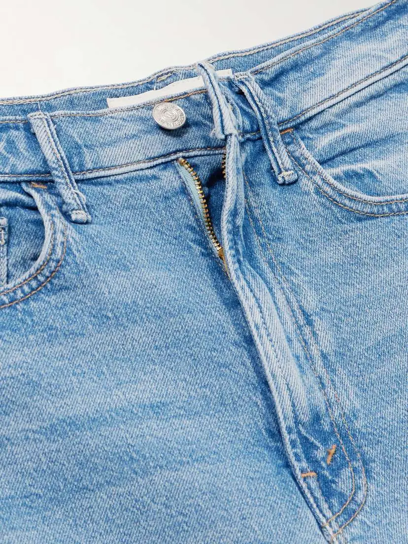 Mother The Half Pipe Bermuda Fray Denim Shorts | Thumbnail 4 Mother The Half Pipe Bermuda Fray Denim Shorts | Thumbnail 4