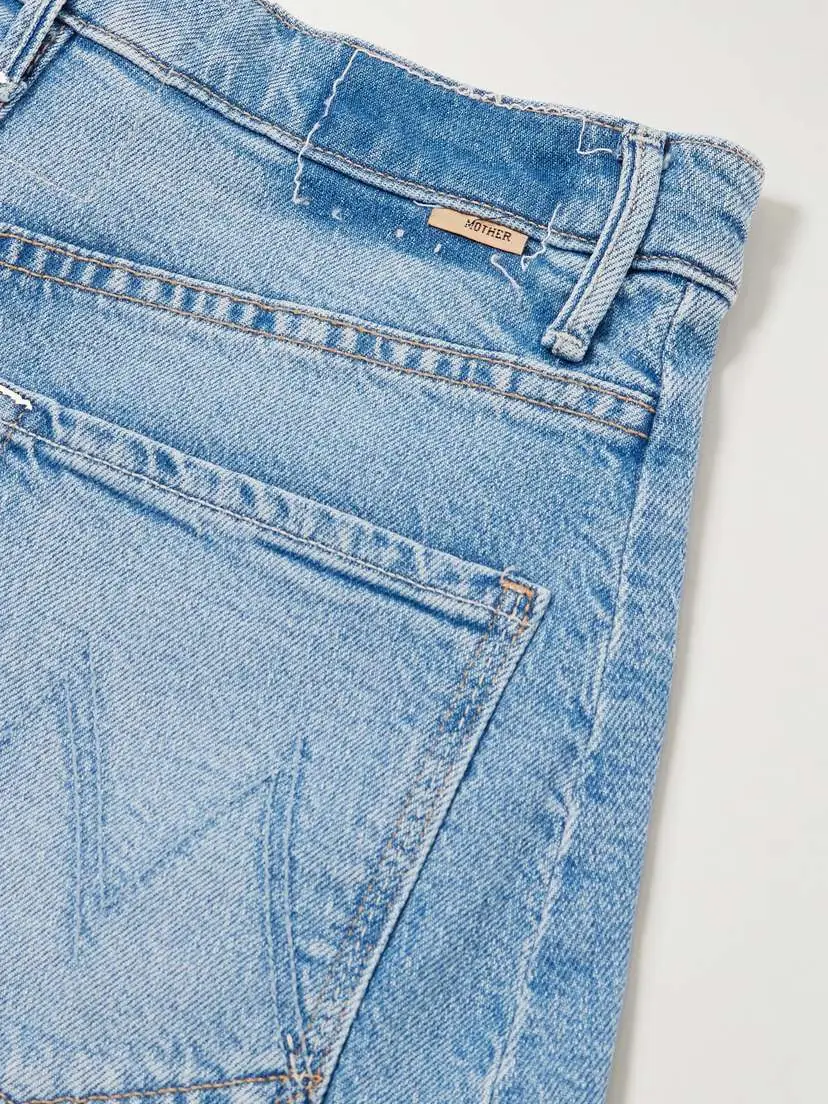 Mother The Half Pipe Bermuda Fray Denim Shorts | Thumbnail 5 Mother The Half Pipe Bermuda Fray Denim Shorts | Thumbnail 5