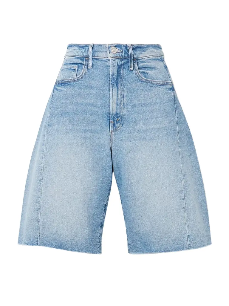 The Half Pipe Bermuda Fray Denim Shorts