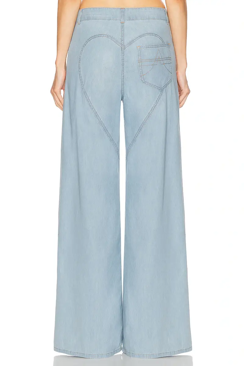 AREA Crystal Rosette Wide Leg Jeans | Thumbnail 7 AREA Crystal Rosette Wide Leg Jeans | Thumbnail 7