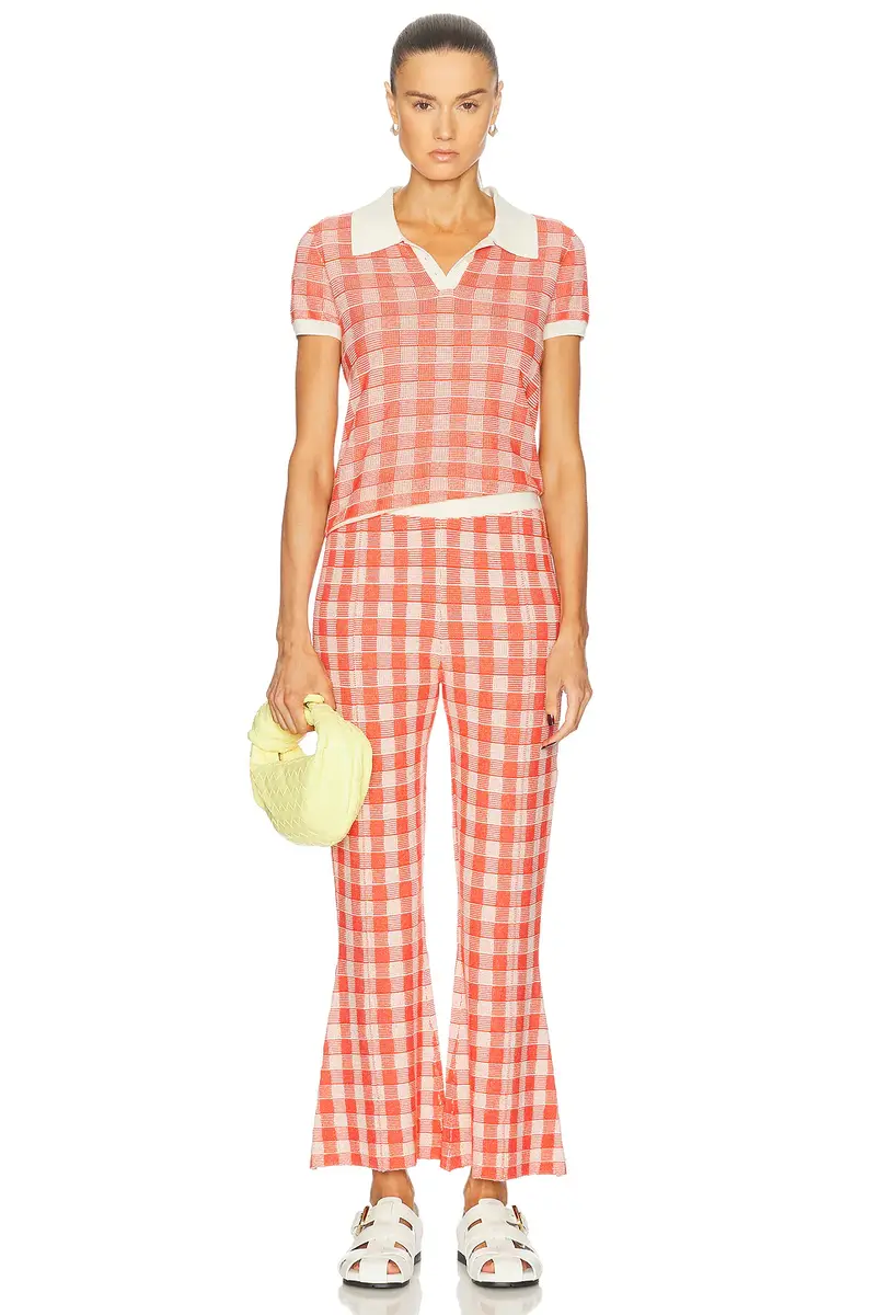 Guest In Residence Gingham Flare Pant | Thumbnail 5