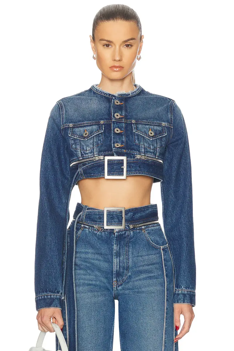 Jean Paul Gaultier Super Cropped Denim Jacket | Image 1 Jean Paul Gaultier Super Cropped Denim Jacket | Image 1