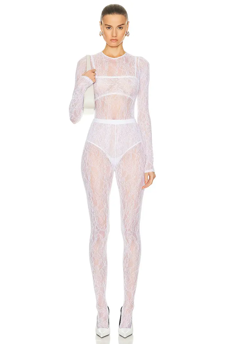 Wardrobe.NYC Lace Tights | Thumbnail 4 Wardrobe.NYC Lace Tights | Thumbnail 4