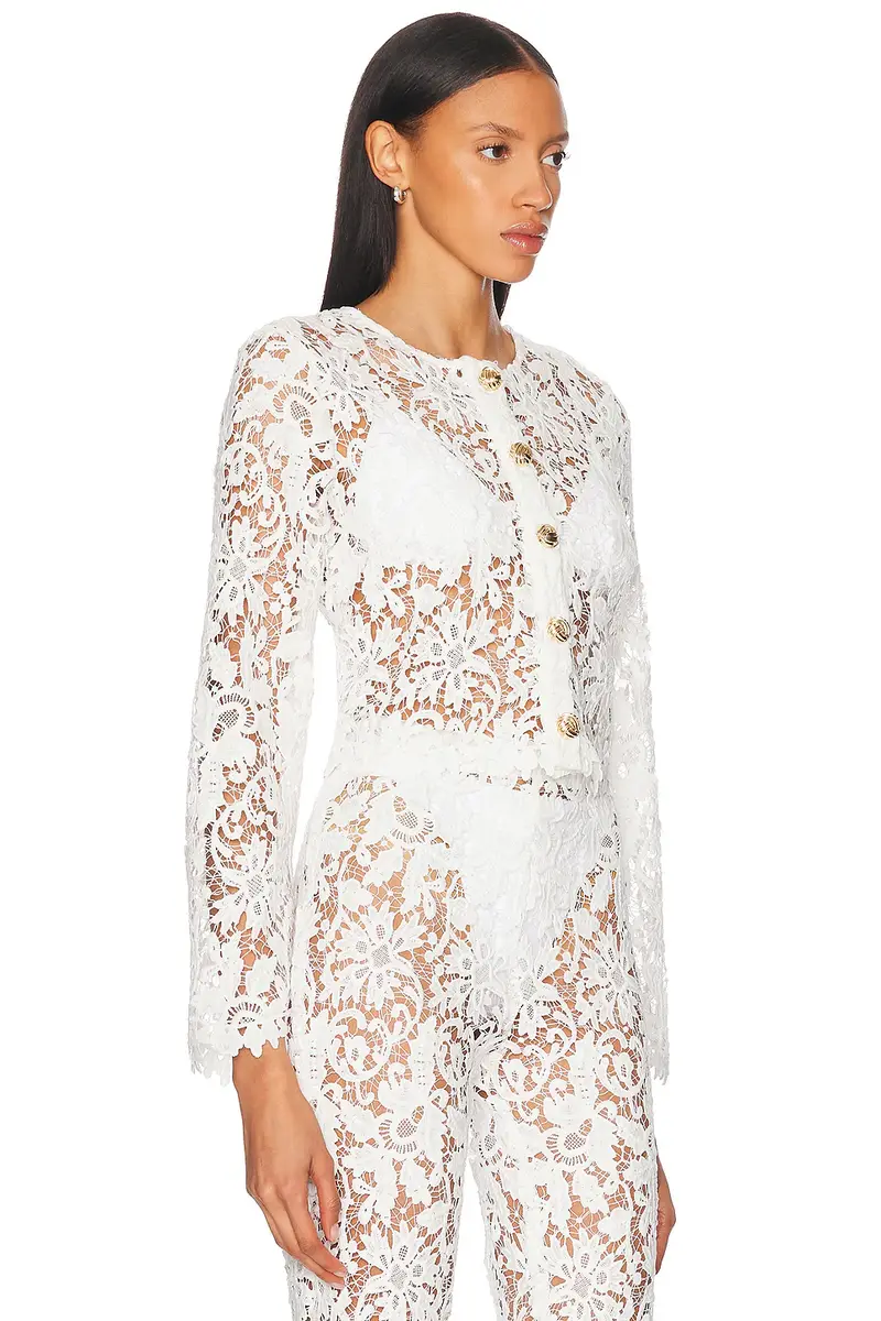 La Porte Coco Lace Button Shirt | Thumbnail 3