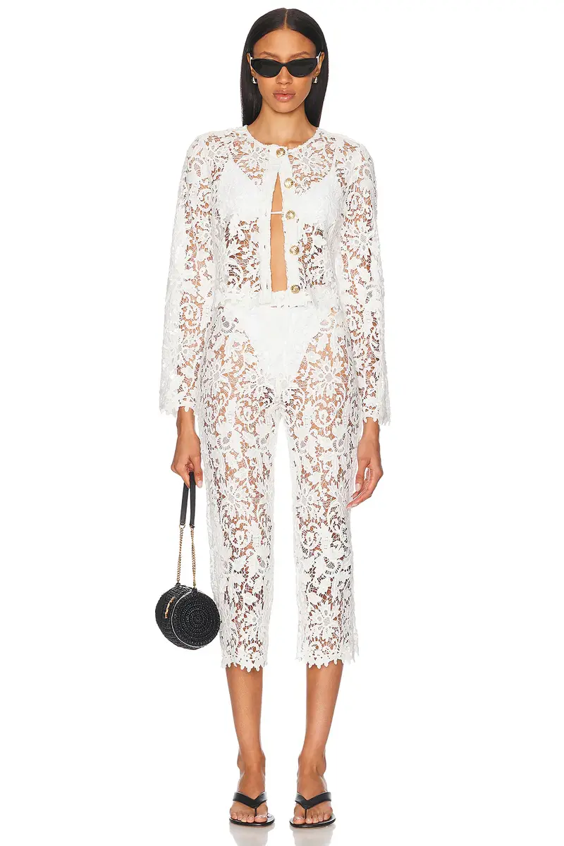 La Porte Coco Lace Button Shirt | Thumbnail 5