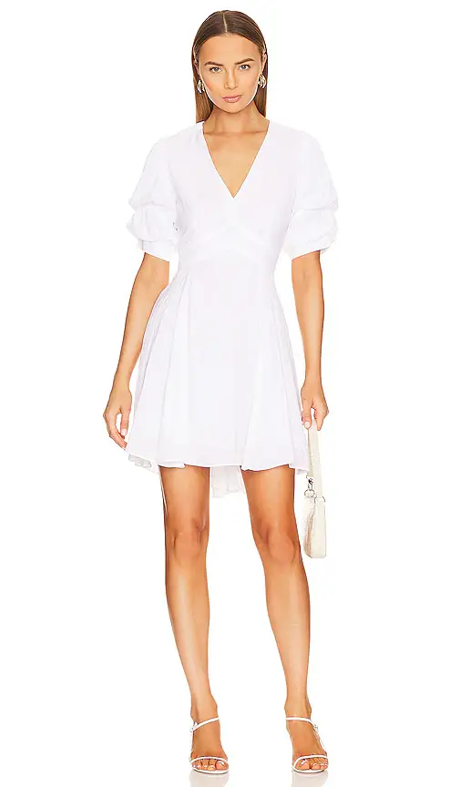 1. STATE Tiered Bubble Sleeve Dress | Image 1 1. STATE Tiered Bubble Sleeve Dress | Image 1