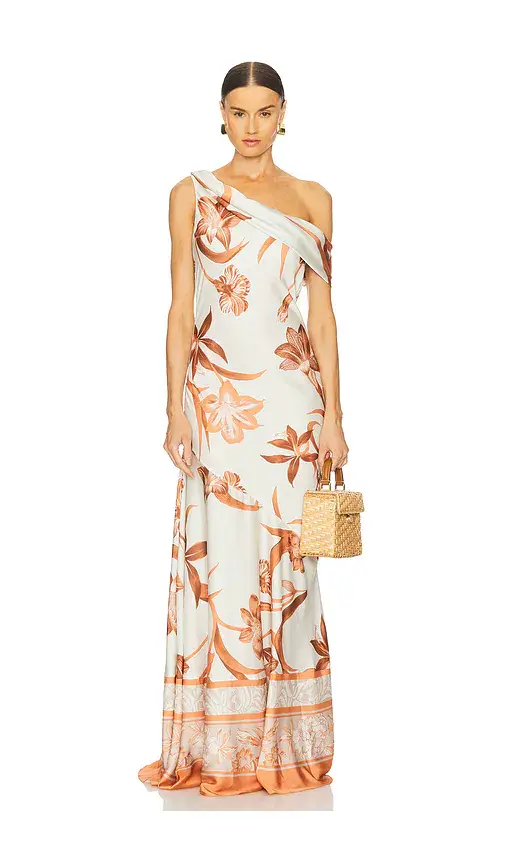 ROCOCO SAND One Shoulder Maxi Dress