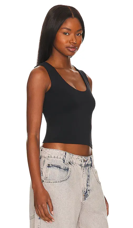 Free People x Intimately FP Clean Lines Muscle Cami In Black | Thumbnail 2 Free People x Intimately FP Clean Lines Muscle Cami In Black | Thumbnail 2