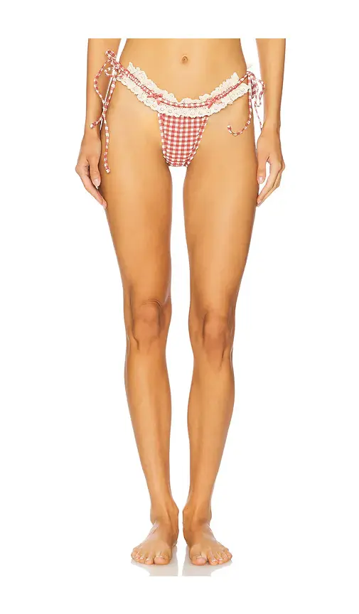 For Love & Lemons Ginham Bikini Bottom | Image 1 For Love & Lemons Ginham Bikini Bottom | Image 1