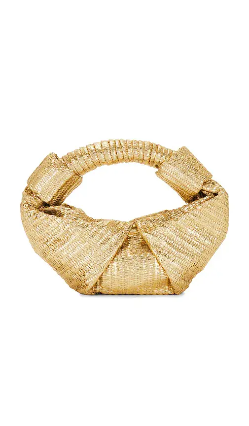 SIMONMILLER Metallic Raffia Lopsy Bag | Image 1 SIMONMILLER Metallic Raffia Lopsy Bag | Image 1