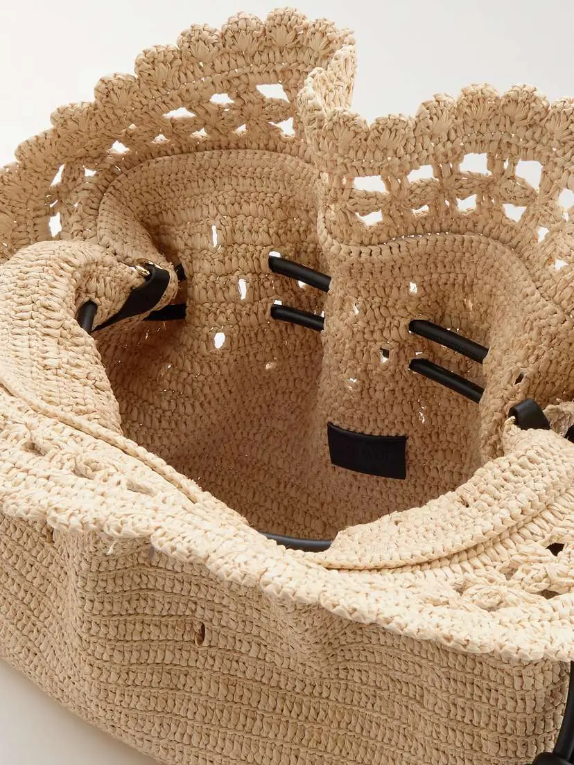 Loewe + Paula's Ibiza Flamenco Leather-trimmed Woven Raffia Shoulder Bag | Thumbnail 5 Loewe + Paula's Ibiza Flamenco Leather-trimmed Woven Raffia Shoulder Bag | Thumbnail 5