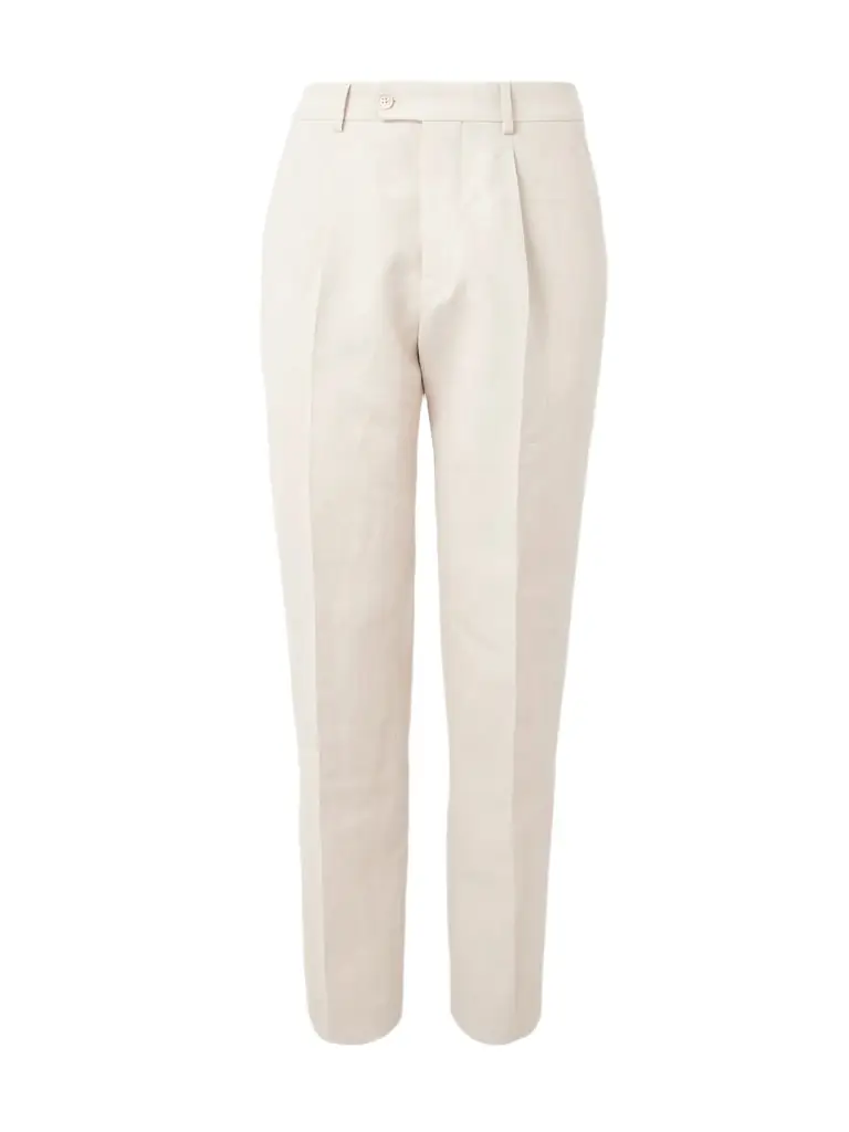 Zegna Slim-Fit Straight-Leg Oasi Linen-Twill Suit Trousers - Men | Image 1 Zegna Slim-Fit Straight-Leg Oasi Linen-Twill Suit Trousers - Men | Image 1