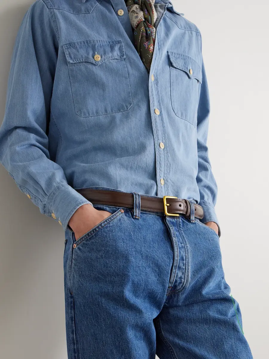 Drake's 3cm Leather Belt - Men | Thumbnail 3 Drake's 3cm Leather Belt - Men | Thumbnail 3