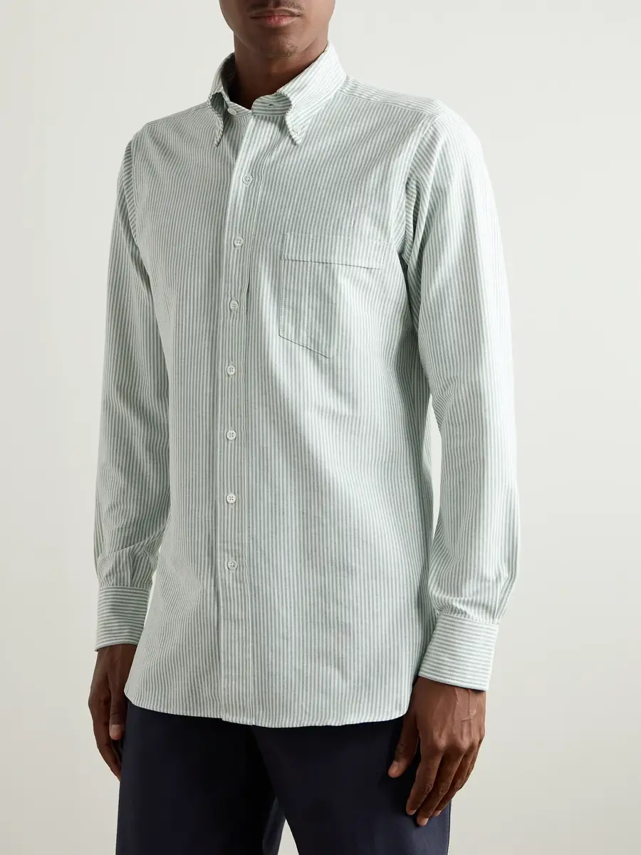 Drake's Button-Down Collar Striped Cotton Oxford Shirt - Men | Thumbnail 3 Drake's Button-Down Collar Striped Cotton Oxford Shirt - Men | Thumbnail 3