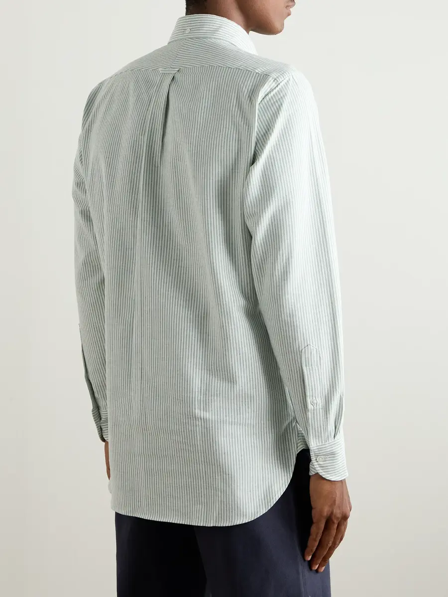 Drake's Button-Down Collar Striped Cotton Oxford Shirt - Men | Thumbnail 4 Drake's Button-Down Collar Striped Cotton Oxford Shirt - Men | Thumbnail 4