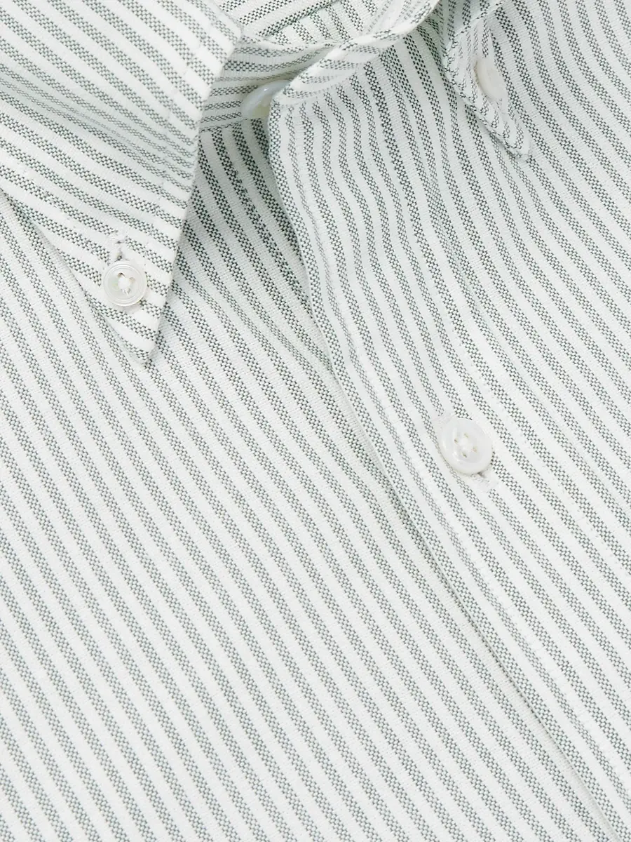 Drake's Button-Down Collar Striped Cotton Oxford Shirt - Men | Thumbnail 5 Drake's Button-Down Collar Striped Cotton Oxford Shirt - Men | Thumbnail 5