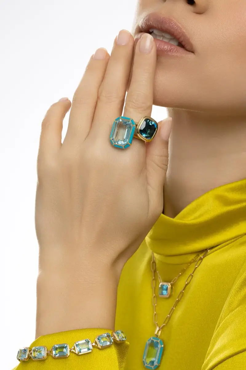 GOSHWARA London Blue Topaz Manhattan Ring | Thumbnail 4