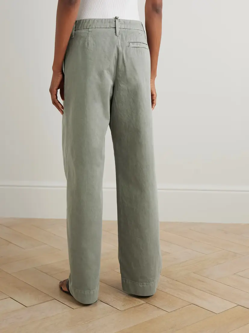 SLVRLAKE Pleated Cotton Wide-leg Pants | Thumbnail 4