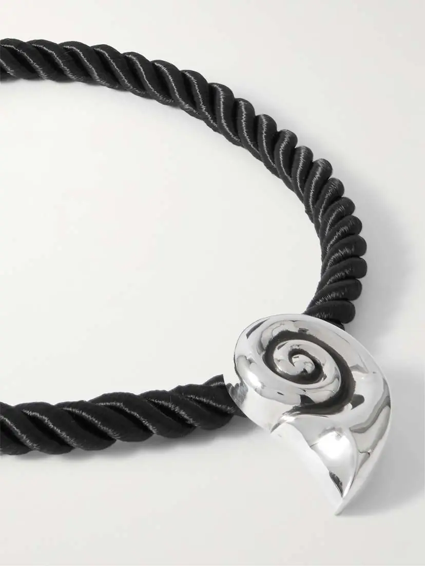 Sophie Buhai Nautilus Silver And Rope Necklace | Thumbnail 4 Sophie Buhai Nautilus Silver And Rope Necklace | Thumbnail 4
