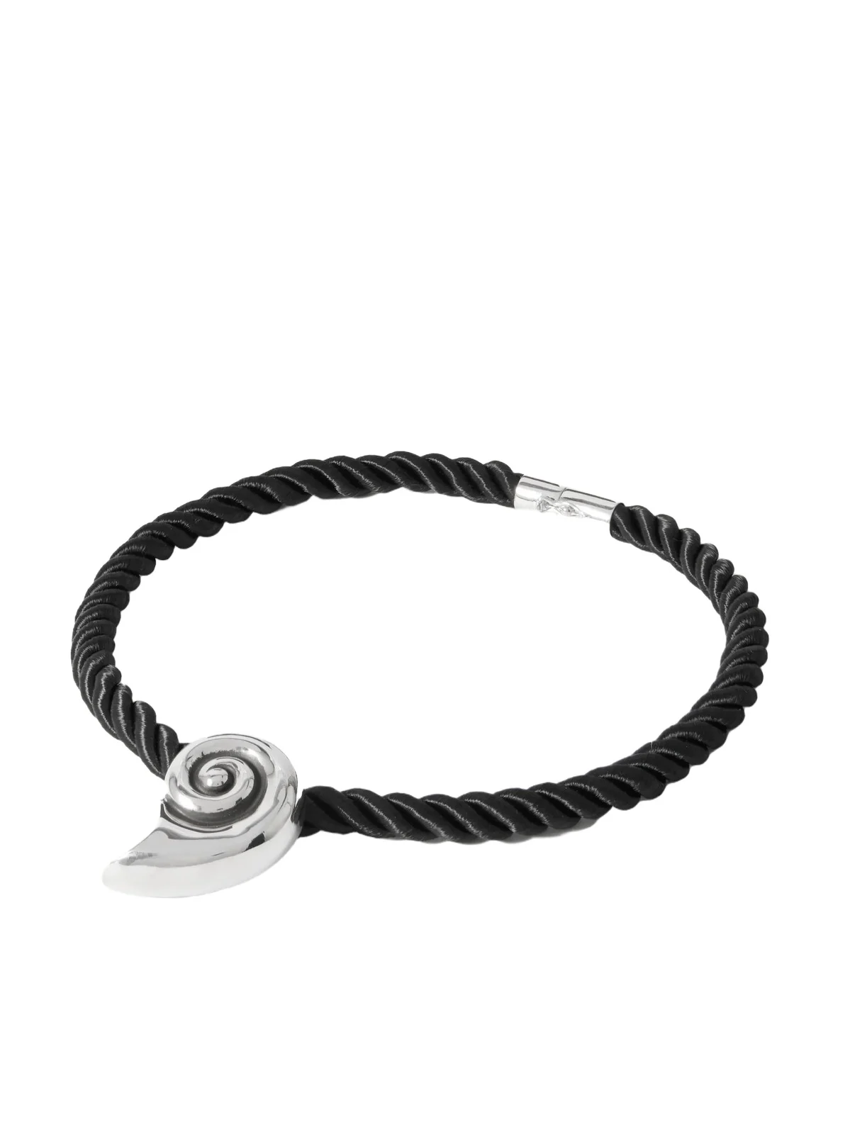 Nautilus Silver And Rope Necklace Nautilus Silver And Rope Necklace