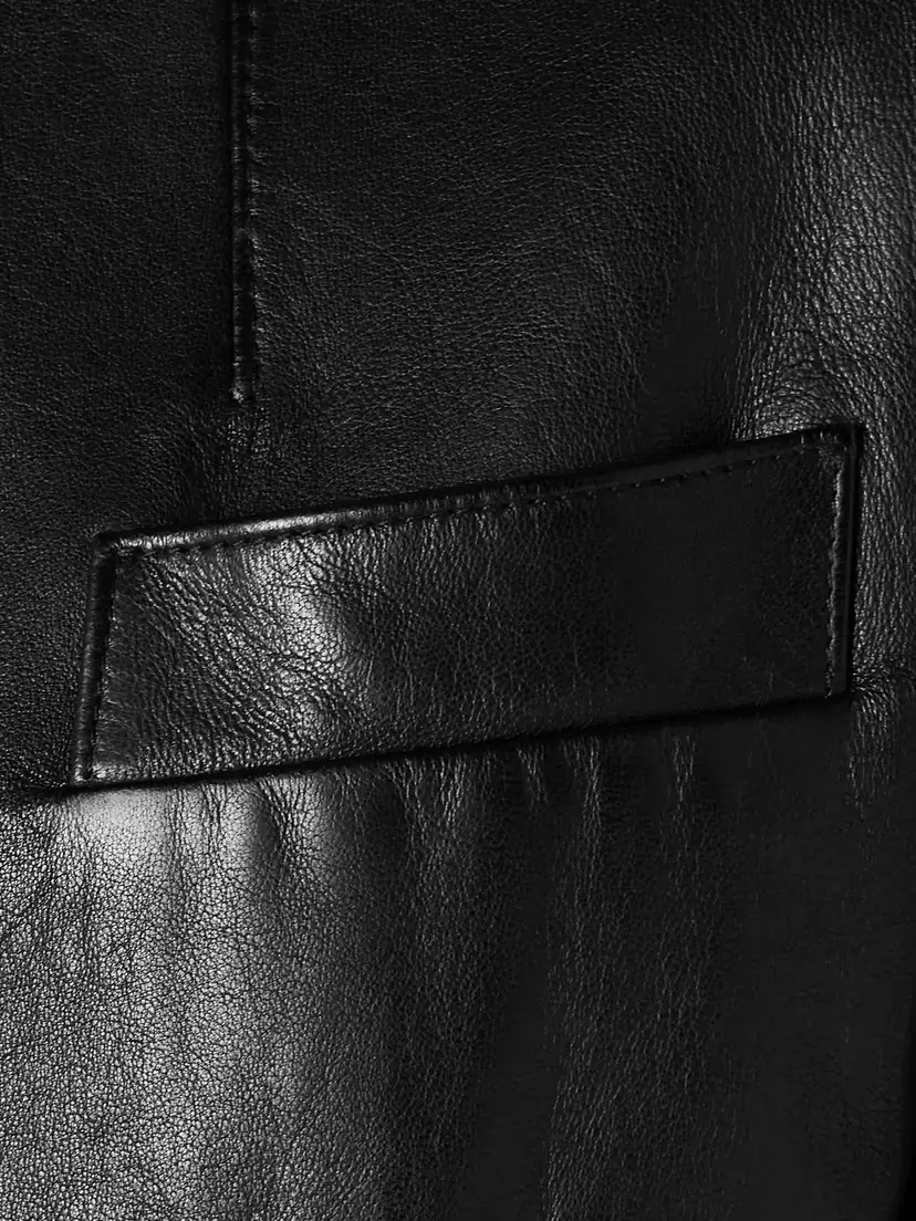 Khaite Samuelson Cropped Leather Jacket | Thumbnail 4