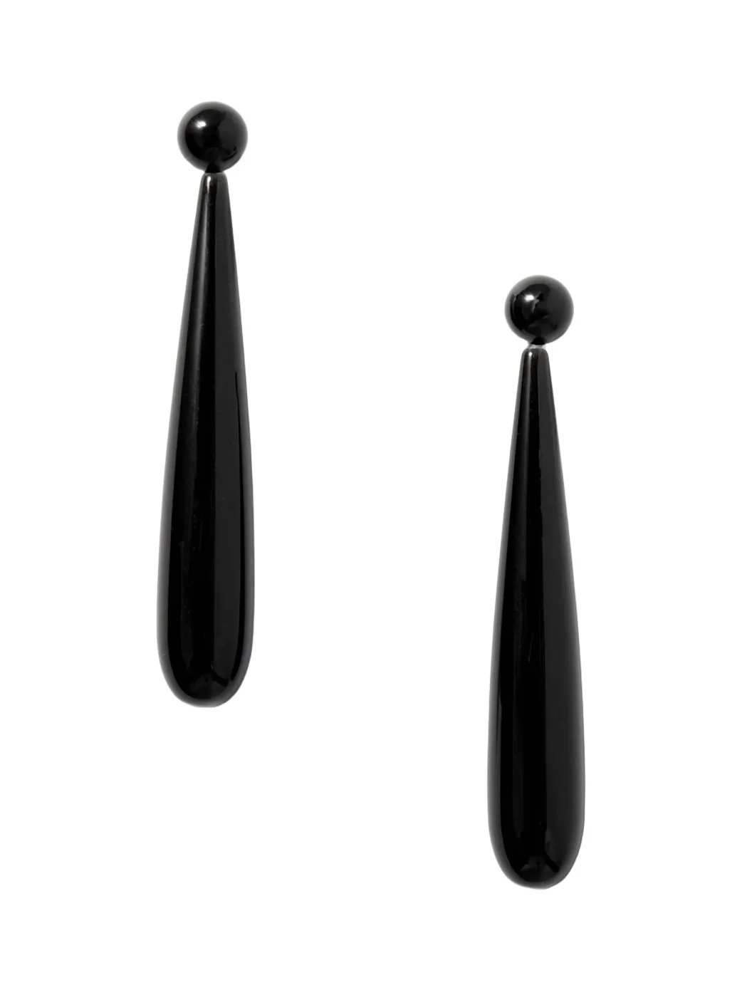 Angelika Silver Onyx Earrings