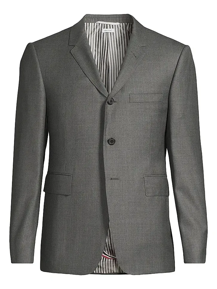 Men's Classic Wool Super 120S Wool Sport Jacket
