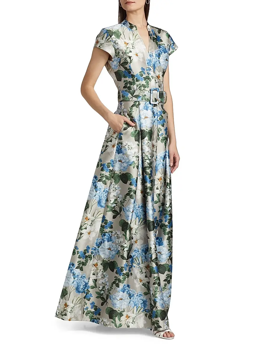 SACHIN & BABI Women's Marta Floral Belted Gown | Thumbnail 2 SACHIN & BABI Women's Marta Floral Belted Gown | Thumbnail 2