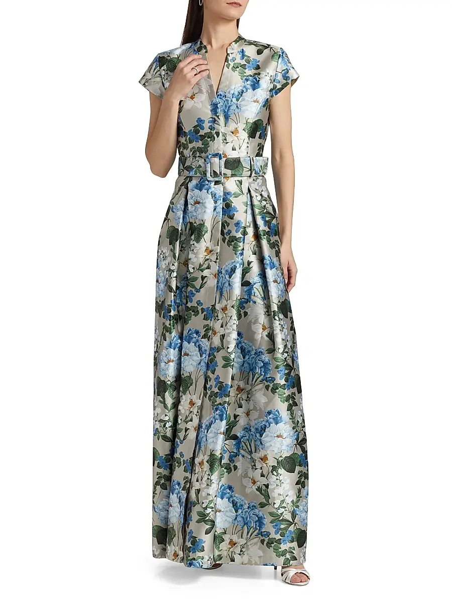 SACHIN & BABI Women's Marta Floral Belted Gown | Thumbnail 3 SACHIN & BABI Women's Marta Floral Belted Gown | Thumbnail 3