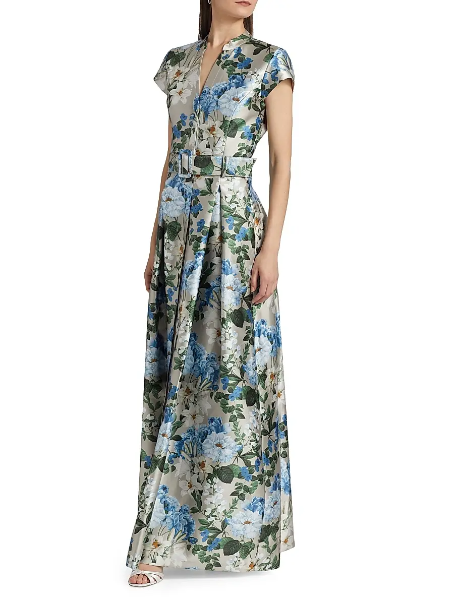 SACHIN & BABI Women's Marta Floral Belted Gown | Thumbnail 4 SACHIN & BABI Women's Marta Floral Belted Gown | Thumbnail 4