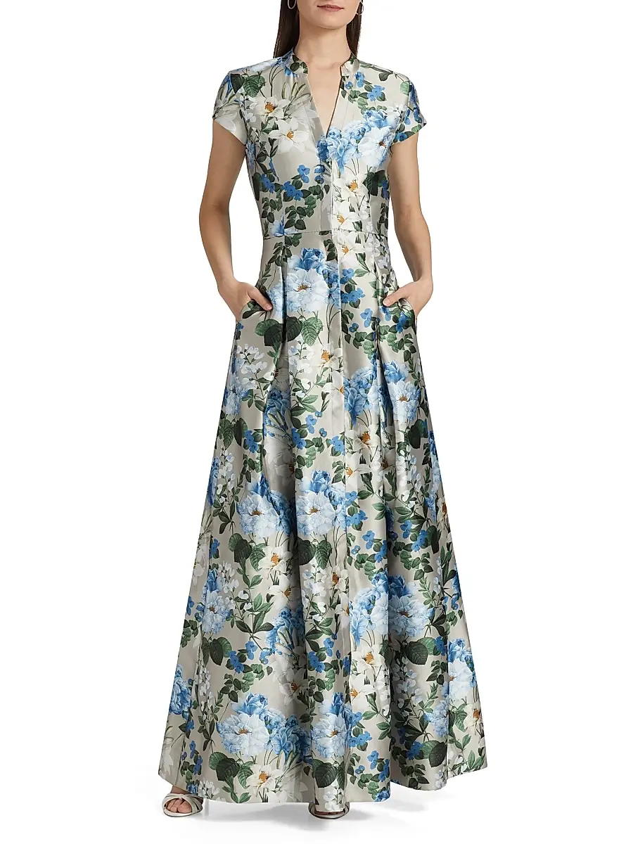 SACHIN & BABI Women's Marta Floral Belted Gown | Thumbnail 6 SACHIN & BABI Women's Marta Floral Belted Gown | Thumbnail 6