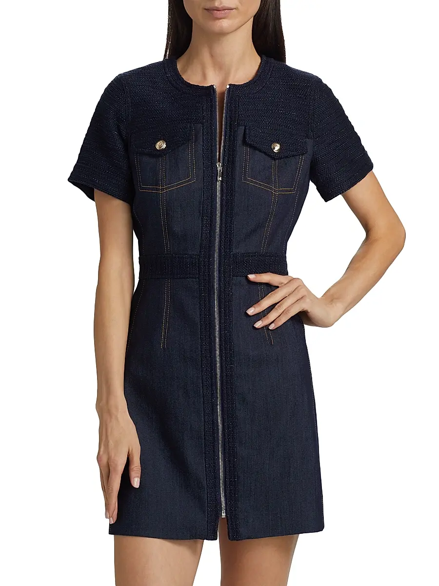 Cinq à Sept Women's Layla Braided Tweed Minidress | Thumbnail 3