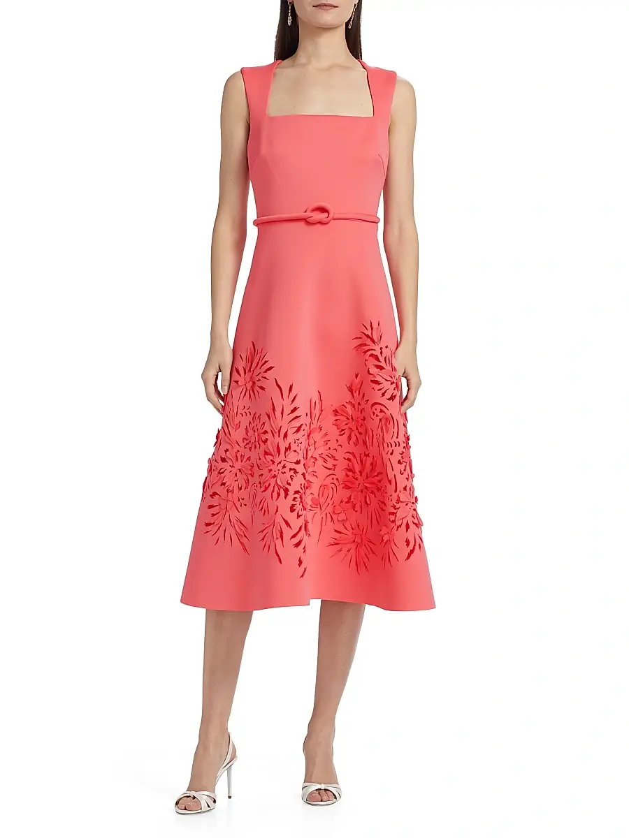 BADGLEY MISCHKA Women's Laser Cut Scuba Cocktail Dress | Thumbnail 3 BADGLEY MISCHKA Women's Laser Cut Scuba Cocktail Dress | Thumbnail 3