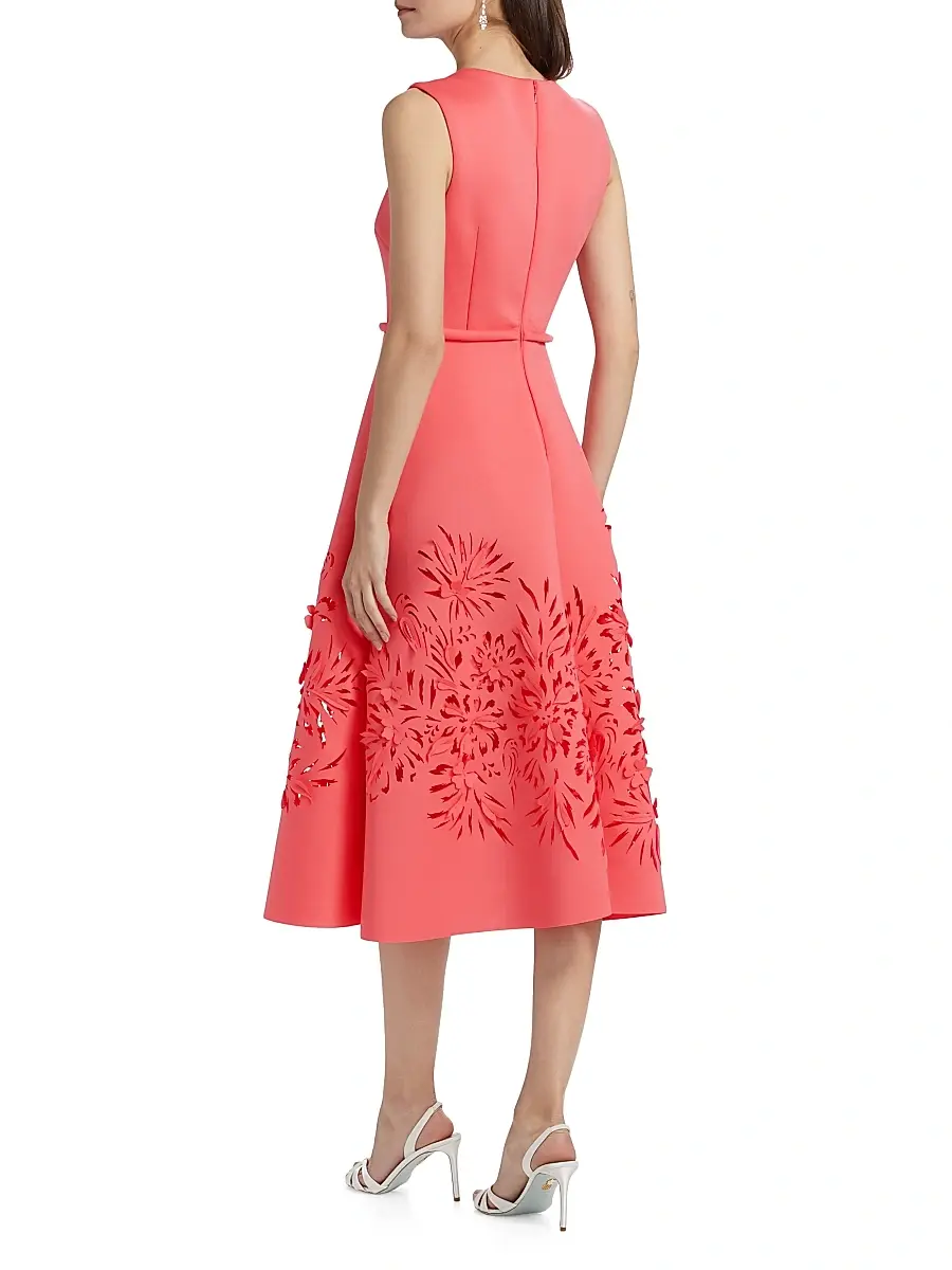 BADGLEY MISCHKA Women's Laser Cut Scuba Cocktail Dress | Thumbnail 5 BADGLEY MISCHKA Women's Laser Cut Scuba Cocktail Dress | Thumbnail 5