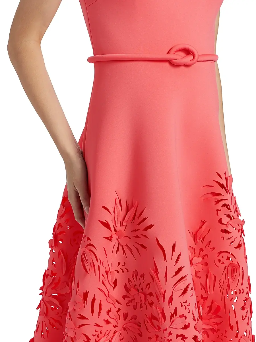 BADGLEY MISCHKA Women's Laser Cut Scuba Cocktail Dress | Thumbnail 6 BADGLEY MISCHKA Women's Laser Cut Scuba Cocktail Dress | Thumbnail 6