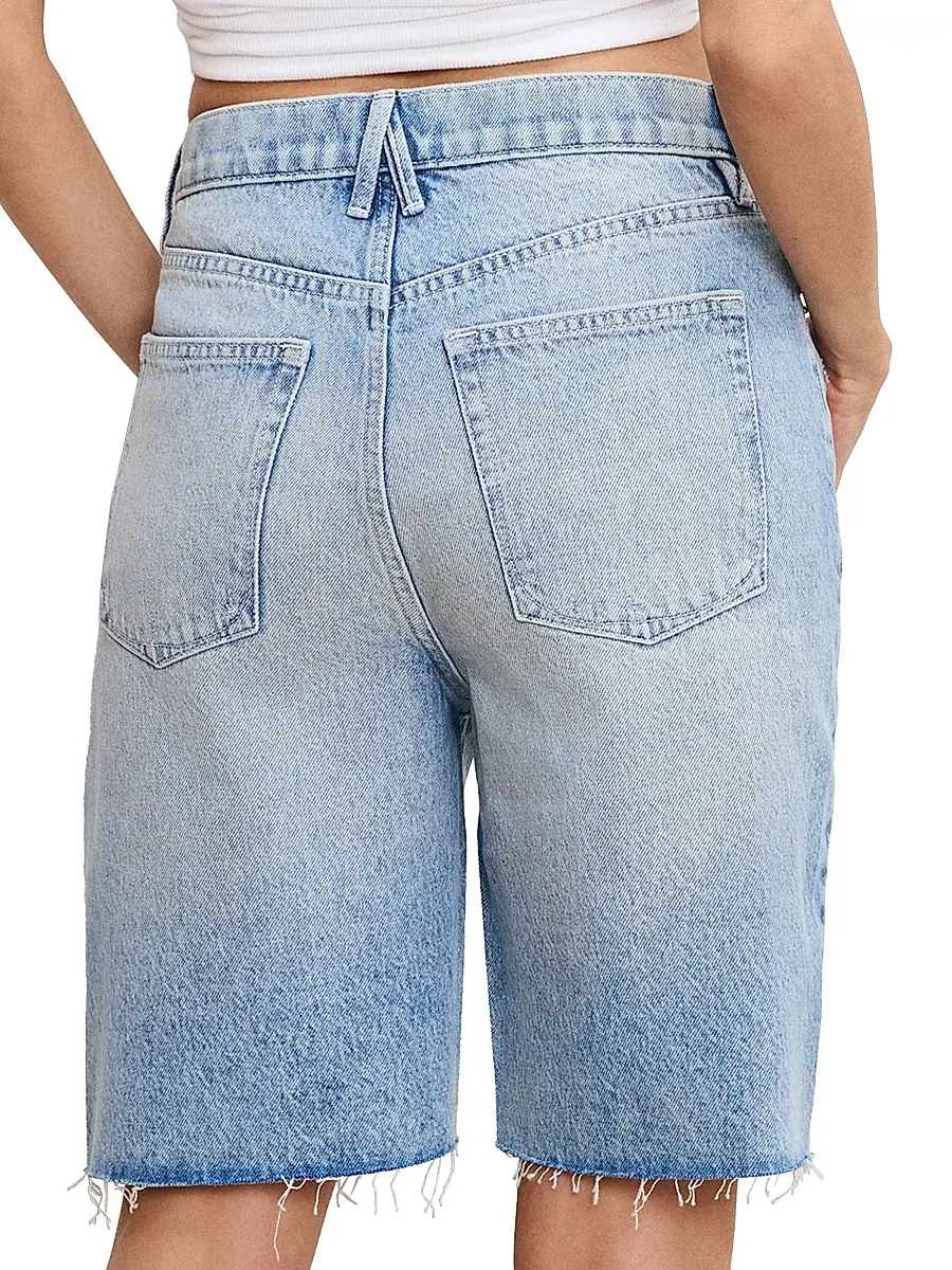 GOOD AMERICAN Women's Good Standard Denim Relaxed Bermuda Shorts | Thumbnail 5 GOOD AMERICAN Women's Good Standard Denim Relaxed Bermuda Shorts | Thumbnail 5