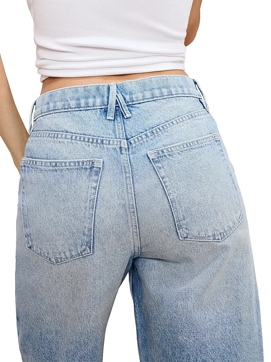 GOOD AMERICAN Women's Good Standard Denim Relaxed Bermuda Shorts | Thumbnail 6 GOOD AMERICAN Women's Good Standard Denim Relaxed Bermuda Shorts | Thumbnail 6