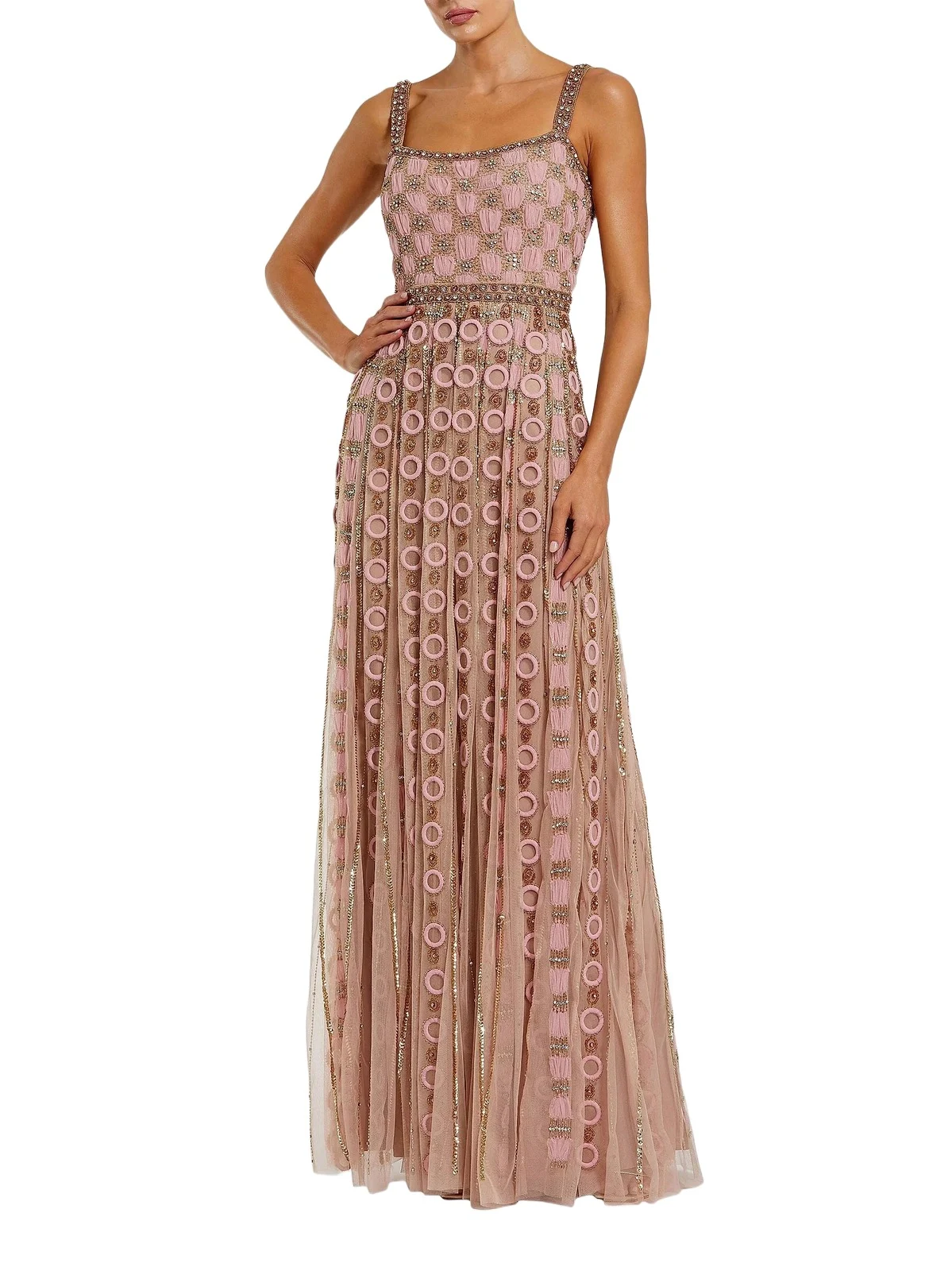 Women's Embroidered Mesh A-Line Gown Women's Embroidered Mesh A-Line Gown