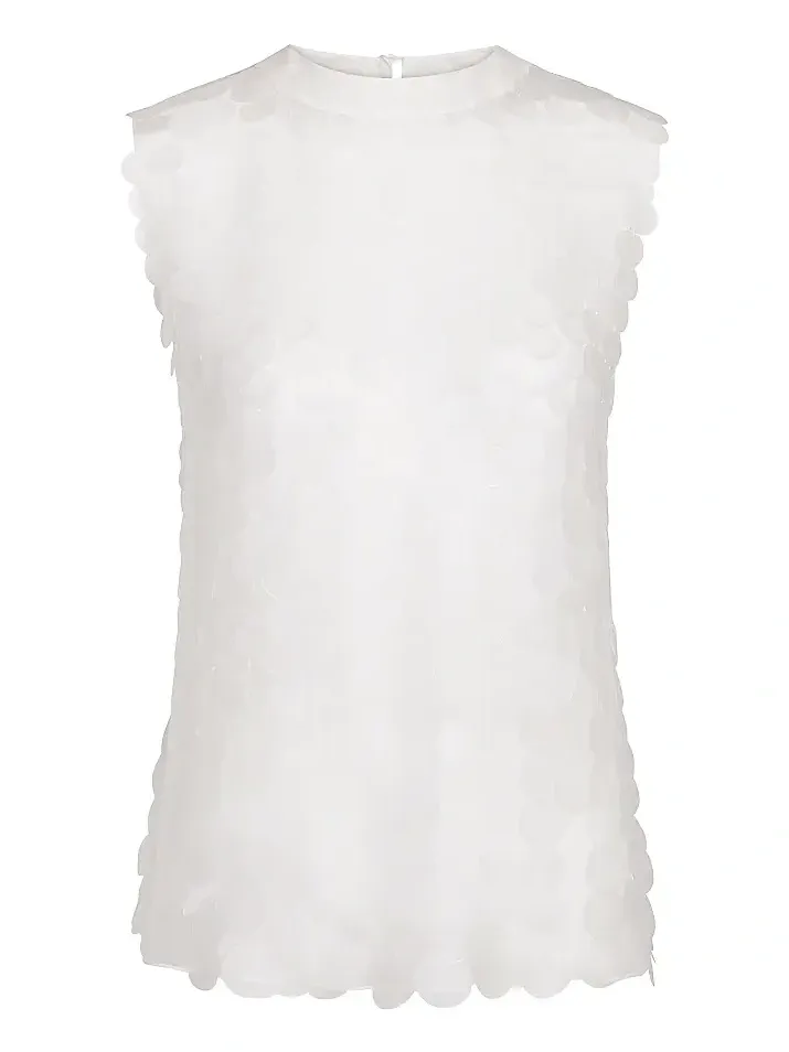 TWP Women's Shell Semi-Sheer Silk Top
