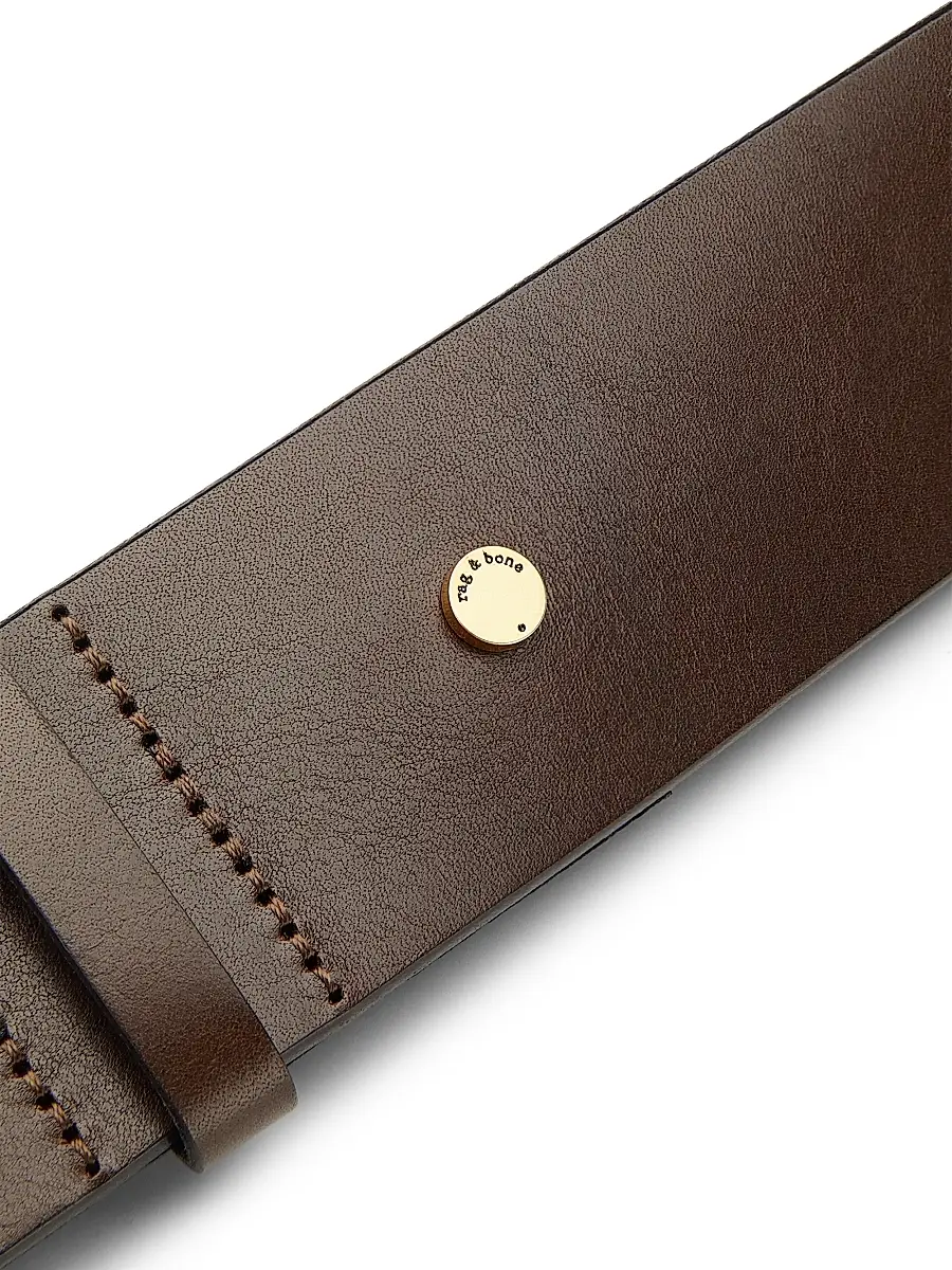rag & bone Women's Marina Leather Belt - Dark Espresso | Thumbnail 3 rag & bone Women's Marina Leather Belt - Dark Espresso | Thumbnail 3