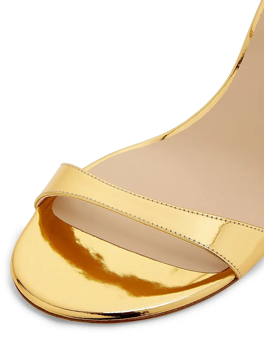 Stuart Weitzman Women's Babette 85MM Metallic Leather Sandals | Thumbnail 6 Stuart Weitzman Women's Babette 85MM Metallic Leather Sandals | Thumbnail 6