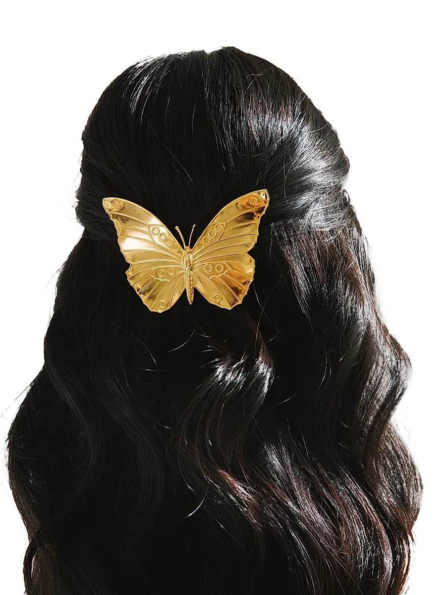 Jennifer Behr Women's Caria 18K-Gold-Plated Barrette | Thumbnail 2